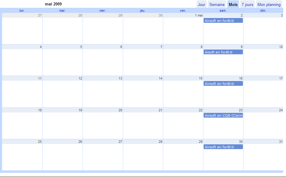 Calendrier