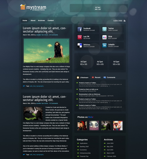 MyStream January 2010 WooThemes Theme